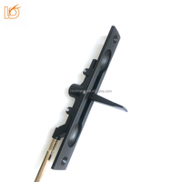 Kunci Pintu Geser Pengaman Bahan Paduan Seng Hitam Doff dengan Batang Besi Kuningan Poles dan Shim, Langsung dari Pabrik