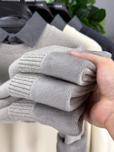 <span class=keywords><strong>Pull</strong></span> en maille à col rond pour <span class=keywords><strong>homme</strong></span>, couleur unie, personnalisable avec logo OEM, style décontracté et professionnel - Product Image 5