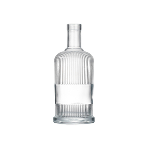 Bouteilles rondes en verre nervuré <span class=keywords><strong>de</strong></span> marque privée personnalisées avec couvercle en liège <span class=keywords><strong>Bouteille</strong></span> <span class=keywords><strong>de</strong></span> vin <span class=keywords><strong>de</strong></span> 750ml pour liqueur Vodka Brandy <span class=keywords><strong>Rhum</strong></span> Gin <span class=keywords><strong>Bouteille</strong></span> d'emballage - Product Image 5