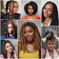 GDY Lot de mèches de cheveux humains bouclés afro crépus 12A, 100% vierges non traités, tissage bouclé afro 4C pour tresses