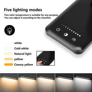 Lampe de bureau LED tactile portable nordique à 5 couleurs, à intensité variable, avec chargeur USB, pour lecture sur table - Vente en gros - Product Image 2