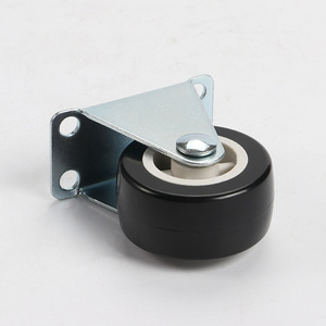 Furniture Caster 1.5 Inch Red Pvc Fixed Plate Mount Plain Bearing Minimalist Design Durable - Product Image 3