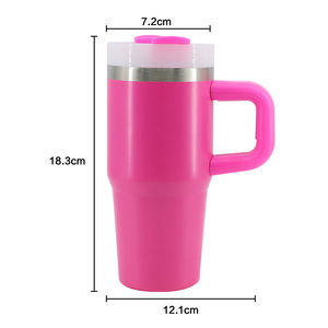 Gobelet isotherme en acier inoxydable de 20 oz, couleur personnalisée, à double paroi, avec poignée, vierge pour sublimation - Product Image 5