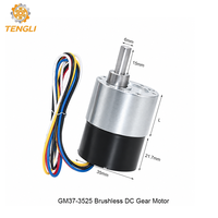 Moteur à courant continu sans balais à engrenages Tengli GM37-3525 12V 24V à vitesse variable avec retour de signal pulsé pour l'automatisation des dispositifs médicaux
