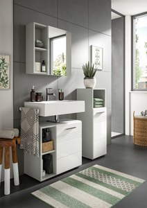 Design tedesco di lusso bagno di vanità elegante lavello organizzatore mobili Set X4WH6B11 per soluzione di stoccaggio Premium - Product Image 3