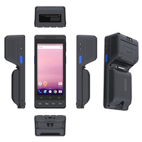 Terminal portable PDA Hidon Factory Android 14 OS 5,5 pouces 4 Go+64 Go avec lecteur NFC HF RFID, imprimante thermique POS et module Lora UHF RFID