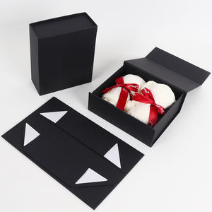 Scatola regalo magnetica nera di lusso all'ingrosso confezione di <span class=keywords><strong>scarpe</strong></span> da imballaggio con Logo personalizzato scatola di carta rigida rigida in cartone - Product Image 4