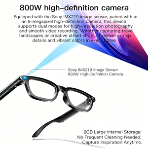 Gafas Inteligentes con IA de Función Completa, Cámara de 8MP, Traducción, Preguntas y Respuestas con IA, 1080P, Antivibración, Anti-Luz Azul, Táctiles, IP65, Carga Tipo-C, 300mAh - Product Image 6
