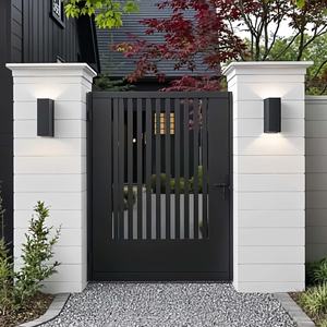 Portail de Jardin en Aluminium Américain Best-Seller, Design Étanche pour Villa, Portail Coulissant Moderne, Portails de Façade Battants - Product Image 4