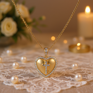 Collier pendentif clé plaqué or avec pavé de diamants, bijoux de mode unisexe pour cadeaux de fête - Product Image 3