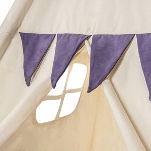 Tente <span class=keywords><strong>tipi</strong></span> <span class=keywords><strong>pour</strong></span> enfants-tente de jeu portable <span class=keywords><strong>pour</strong></span> enfants intérieur extérieur avec drapeaux décoratifs vente chaude tente de maison de bébé - Product Image 6