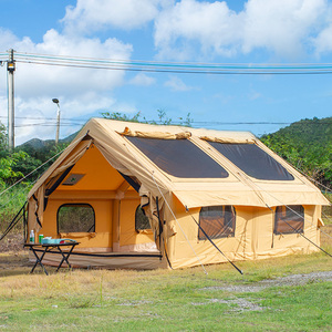 Grande <span class=keywords><strong>tente</strong></span> de glamping gonflable pour <span class=keywords><strong>8</strong></span> <span class=keywords><strong>personnes</strong></span>, 1 chambre, 1 salon, imperméable, coupe-vent, <span class=keywords><strong>tente</strong></span> de camping familiale de luxe pour l'extérieur - Product Image 2