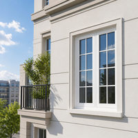 Ventana Abatible de PVC Blanco Brillante, Multirrejilla, Apertura Interior, Fácil de Limpiar, Bajo Mantenimiento, Ecológica, Cálida y Confiable