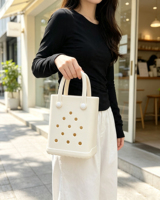 Sac fourre-tout mini léger en EVA, imperméable, avec deux ouvertures, résistant aux taches, sac de sortie, couleur bonbon, sac en maille durable