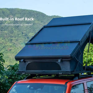 Tienda de techo 3-4 personas triángulo Solar Camping Dachzelt Auto tienda de techo de aluminio con cubierta dura tienda de techo - Product Image 5