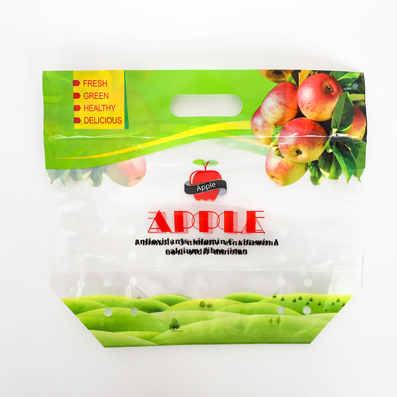 Zip lockk Clear Stand Up Fruit Pouch Packaging Bags, Vented Produce Bags with zipper, retail vegetable fruit