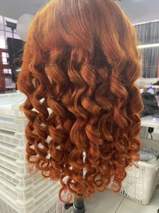 Peluca de cabello humano de 350 colores, alta calidad, ya hecha, ondulada, con encaje frontal, sin procesar, vendedor de pelucas - Product Image 3