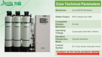 Sistem Pengolahan Air Reverse Osmosis 250L Per Jam, Peralatan Pelunak Air, Pompa dengan Wadah Tekan Stainless Steel