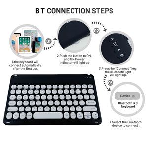Nuevo <span class=keywords><strong>Teclado</strong></span> Inalámbrico Ultrafino de 7 Pulgadas con Clip Magnético y Distribución de <span class=keywords><strong>Teclado</strong></span> Personalizable <span class=keywords><strong>para</strong></span> Tabletas y Teléfonos - Product Image 2