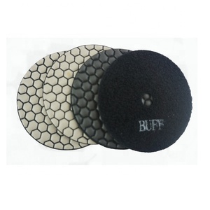 4 इंच 100 मिमी हनीकॉम्ब ग्रेनाइट हीरे सफेद काले बफ सूखी पॉलिश पैड - Product Image 4