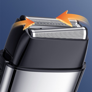 เครื่องโกนหนวดไฟฟ้าสำหรับผู้ชาย พร้อมจอ LCD ชาร์จผ่าน USB กันน้ำระดับ IPX6 ตัวเครื่องโลหะ ใช้งานได้นาน 90 นาที - Product Image 3