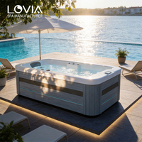 LOVIA Spa extérieur Balboa à prix abordable, jacuzzi, bain à remous massant, baignoire spa écoénergétique, mini spa 1 personne