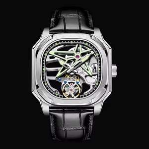 Envío Directo AESOP Reloj de Pulsera Deportivo Mecánico con Diamantes Naturales para Hombre, Reloj de Diseño Esqueleto a Prueba de Agua para Hombre - Product Image 1