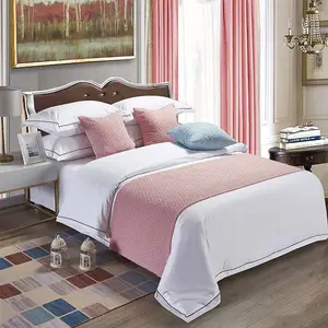 Nouvel ensemble de literie d'hôtel king size de Guangzhou 4 pcs fabricants de linge de lit en feuille