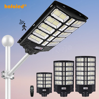 Lampe Solaire Hofoled 1000W 2000W 3000W Tout-en-un Intégrée Étanche du Crépuscule à l'Aube, Éclairage Public Solaire Extérieur pour Parking