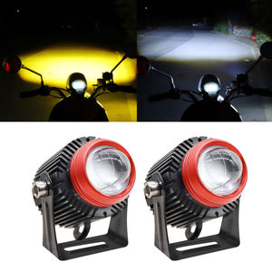 ไฟสปอร์ตไลท์เสริมสำหรับมอเตอร์ไซค์ ไฟเลเซอร์ LED เลนส์ไฟตัดหมอก ไฟสปอร์ตไลท์มอเตอร์ไซค์ สองสี กันน้ำ 12v - Product Image 3