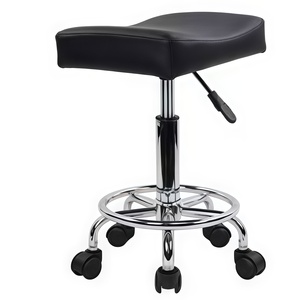 Silla <span class=keywords><strong>de</strong></span> bar moderna y sencilla con respaldo, taburete alto giratorio sin reposabrazos para barbería/caja registradora - Product Image 4