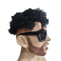 Masque facial en latex de haute qualité Bad Bunny pour Halloween, Noël, Pâques, fêtes et carnavals, accessoires de qualité, imprimé