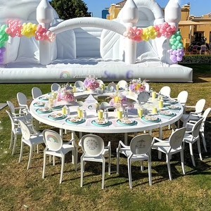 SMOOTH Custom Child Baby Birthday Party Splicing <b>Round</b> <b>Table</b> White <b>Small</b> S Shaped Kids <b>Table</b> for Kindergarten Events - Product Image 2