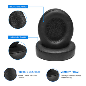 Coussinets d'oreille pas chers en cuir protéiné noir, gris clair et rouge pour <span class=keywords><strong>Beats</strong></span> <span class=keywords><strong>Studio</strong></span> <span class=keywords><strong>2</strong></span> 3 – Remplacement de coussinets d'écouteurs - Product Image 6