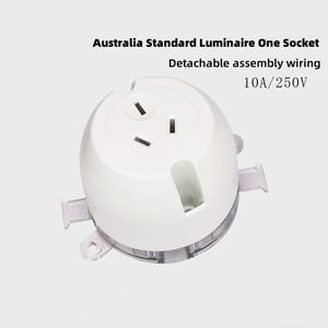 Norme australienne vers le bas lumière montage unique 240V 10 ampères lumière powerpoint prise SAA prise de surface plugbase - Product Image 5