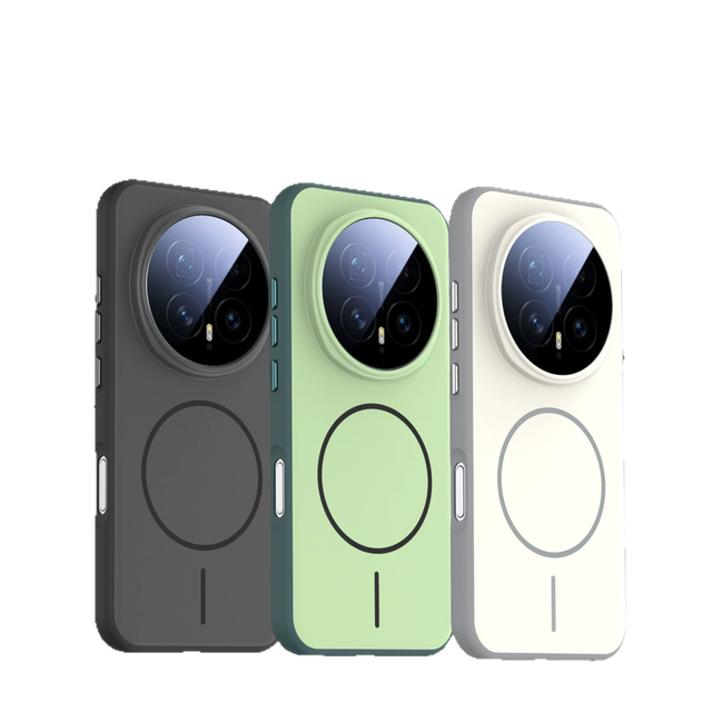 Double Color Matte Skin PC TPU Magnetic Phone Case for Honor Magic 8 Pro With Metal Button