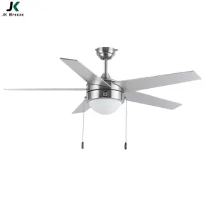 JK CF007BN 5 Plywood Blades Indoor Illuminated Ceiling Fan Light 52 Inch Modern Home Adjust Wind Rope Ceiling Fan With Light