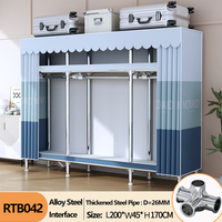 Maximierter Stauraum Einfacher Kleiderschrank DIY-Montage Faltbarer Schrank mit Schuhregal Schnelle Installation Kleideraufbewahrung