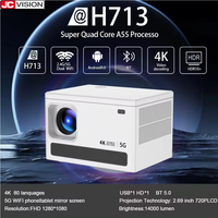 Projecteur intelligent Android Jcvision, affichage domestique HD, projecteur intelligent à haute luminosité, projecteur 4k