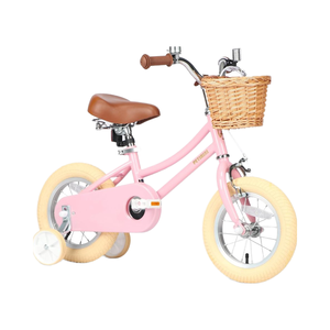 Bicicletta per Bambine Petimini 12-20 Pollici con Telaio in Acciaio, Cestino in Plastica, Freno a Disco, Monovelocità, Forcella Ammortizzata per Bambini 2-12 Anni - Product Image 1