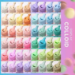 Juego de esmalte de <span class=keywords><strong>uñas</strong></span> de gel UV de 48 colores, colección de verano pastel, OEM con etiqueta privada de tarjeta de libro de colores gratis, novedad - Product Image 4