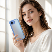 Coque de téléphone mate anti-rayures pour iPhone 17 16e 15 Pro Max, protection renforcée des bords de l'appareil photo