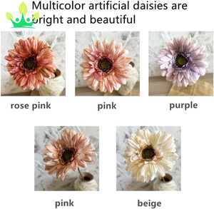 Flores artificiales margaritas Gerbera <span class=keywords><strong>ramo</strong></span> de seda pétalo para siempre planta para boda <span class=keywords><strong>ramo</strong></span> de novia centro de mesa despedida de soltera cumpleaños - Product Image 6