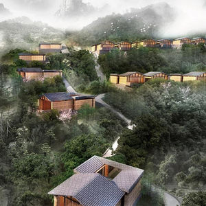 Schéma de conception touristique de la zone panoramique de la montagne du thé et du bambou - Product Image 4