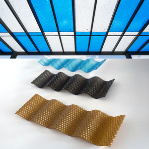 Láminas de Policarbonato <span class=keywords><strong>Cristal</strong></span> Coextruido con Protección UV, Láminas de Policarbonato Diamantado en Relieve, Venta al Por Mayor de Fábrica - Product Image 1