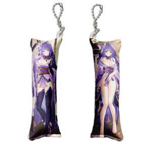 Vente chaude dessin animé pendentif mignon Anime Mini oreiller porte-clés Genshin Impact personnalisé Dakimakura oreiller porte-clés - Product Image 5