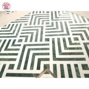 Giá Cả Cạnh Tranh Mô Hình Hỗn Hợp Với Màu Trắng Và Màu Xanh Lá Cây Khảm Đá Cẩm Thạch - Product Image 6