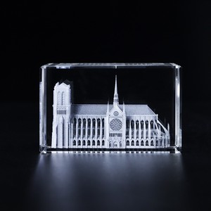 Vente en gros usine – Nouveaux souvenirs en cristal vierge pour gravure laser : Arche <span class=keywords><strong>de</strong></span> <span class=keywords><strong>Triomphe</strong></span>, Louvre, Notre-Dame, Cube 3D - Product Image 1