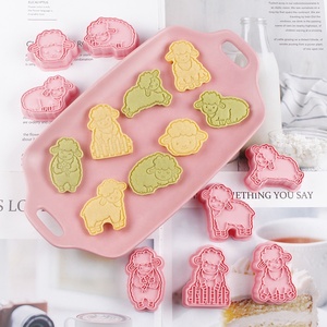 8 Cái/bộ Nhựa 3D Phim Hoạt Hình Cừu Bánh Quy Khuôn <span class=keywords><strong>Cookie</strong></span> Stamp Bếp Baking Pastry Bakeware Eid Mubarak <span class=keywords><strong>Cookie</strong></span> Cắt - Product Image 2