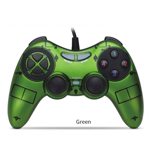 डबल कंपन वायर्ड खेल नियंत्रक जॉयस्टिक पीसी कंप्यूटर <span class=keywords><strong>Gamepad</strong></span> के लिए - Product Image 2